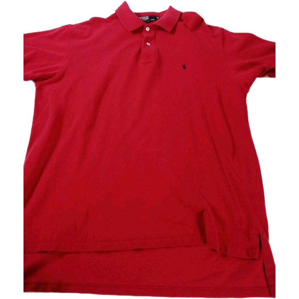 Men's Red Polo By Ralph Lauren Short Sleeve‎ Shirt Size XL